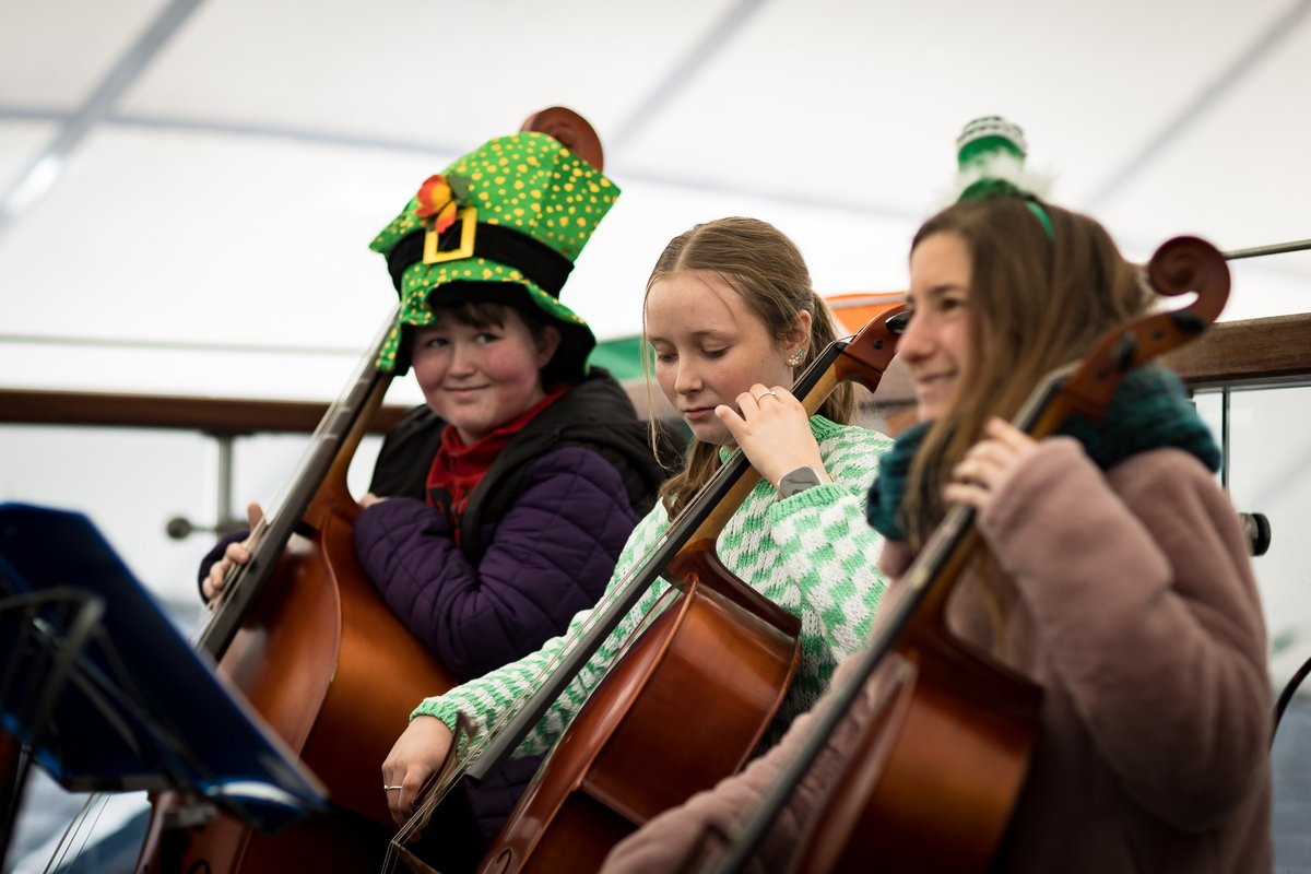 ICOrchestra's tweet photo. There were smiles on every face last week as the children from our #SOWS and #ICOYO programmes performed live at  @TheMilkMarket and @HuntMuseum for St Patrick's Day.

Support ‘21 in 23’ to help ensure the continued delivery of these free programmes.
👇
 https://t.co/H14x5Iod8o https://t.co/s0I5rINgeO