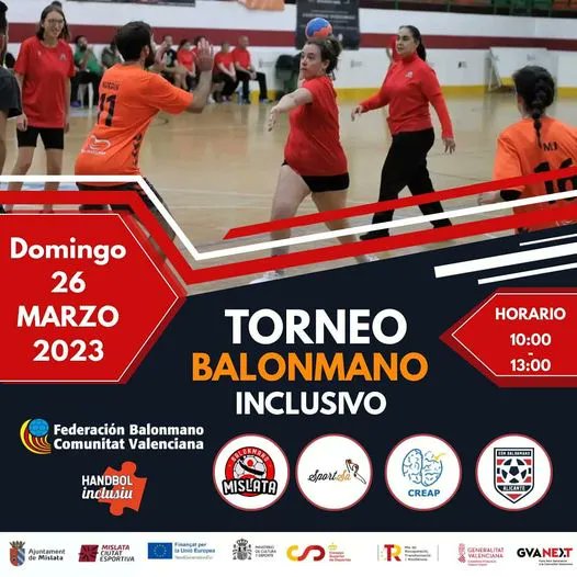 Creap_Valencia's tweet photo. 🤾♀️ El domingo el equipo de #Balonmano en el que participa el #CreapValencia juega un #Torneo de #BalonmanoInclusivo en @AjuntamentMislata
👉 Participan @BMMislata @Sportsa y @eonalicante
👉 Colabora @Fbmcv
#SaludMental #TMG #Creap #Psicología #Cre #RedCre #Imserso #Valencia https://t.co/KL9AXZiHpg