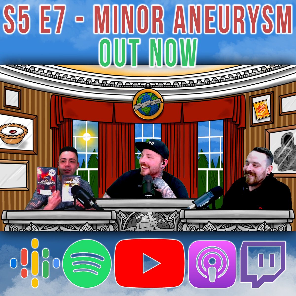 utopia_pod's tweet image. 🤯MINOR ANEURYSM🤯
Episode 6, OUT NOW!

This week @Im_chunky_T .chunky.t gets stuck in a laugh paradox, @p3rmanentsharpy brings a national treasure to add to the vault &amp;amp; we discuss villians in the thunderdome! 

Watch here: youtu.be/KoJFeOWcS8o

#podcast #comedypodcast