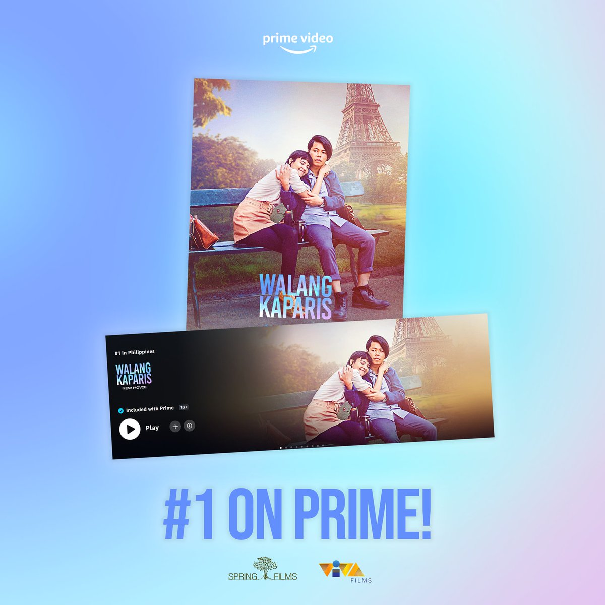 cornerstone_ofc's tweet photo. The #AlEmpoy reunion film, "Walang KaParis," is NUMBER ONE ON PRIME! 👏🙌

Stream na to see how the much-awaited reunion unfolds! 

#WalangKaParis https://t.co/pcCNoxJtSJ