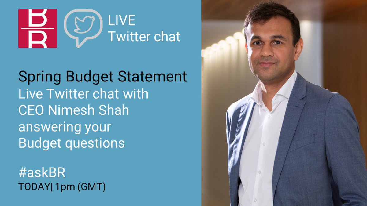 BlickRothenberg's tweet photo. LIVE Twitter Q&A - TODAY | 1pm GMT
Nimesh Shah @nimshah14 our CEO and @spearsmagazine Private Client Accountant of the Year 2022, will be online to answer you tax questions on the Spring Budget Statement.
Send your questions by DM or #askBR or during the live Q&A https://t.co/GHEtKkafU4