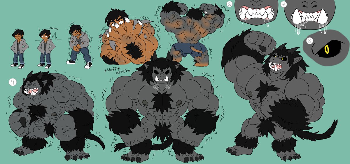 Edimay8's tweet photo. #Beast #musclemonster #transformation 
Beast transformation

Commissioned for BeastLab36 https://t.co/FMjjgLyMt4