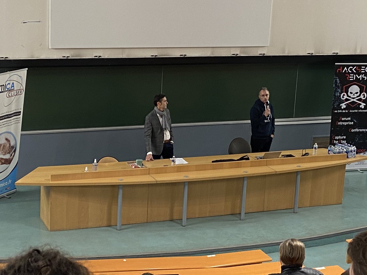 URCAArnold's tweet image. Ouverture du #HackSecuReims @PPoplimont @fnolot 200 présents. Forte attractivité @universitereims