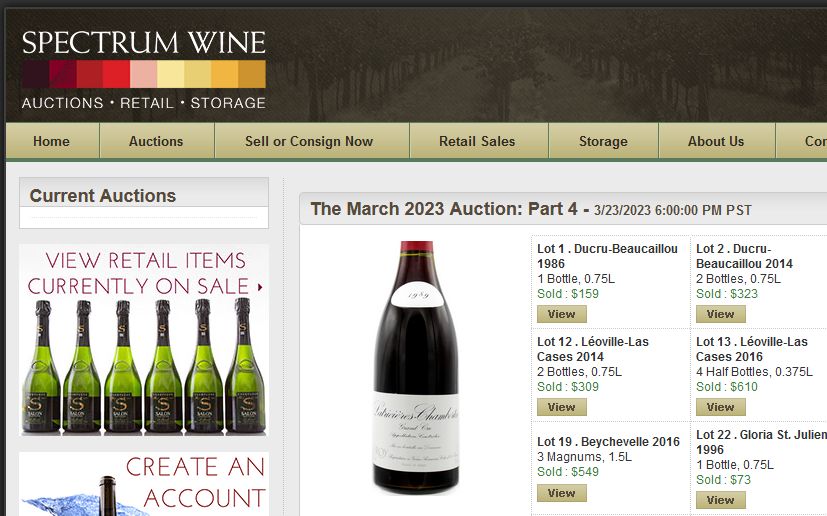 networkwine1's tweet photo. Spectrum Wine Auctions - 2023-03-16 - Results, Statistics &amp; Analysis - https://t.co/wfbbXzmI6x https://t.co/M6piH9OANO