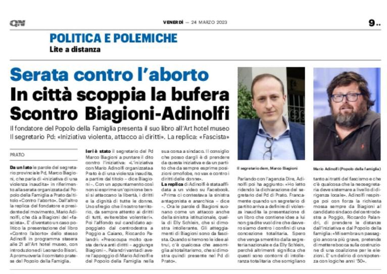 marioadinolfi's tweet photo. E a sinistra stanno sempre a dire che non conto nulla, che zero voti a Ventotene, che il PdF è zerovirgola. Poi in ogni città in cui vado a presentare il libro si agitano, fanno casino, stavolta il segretario del Pd intima al centrodestra di non fare alleanze con noi. Fascisti. https://t.co/6dggkfuold