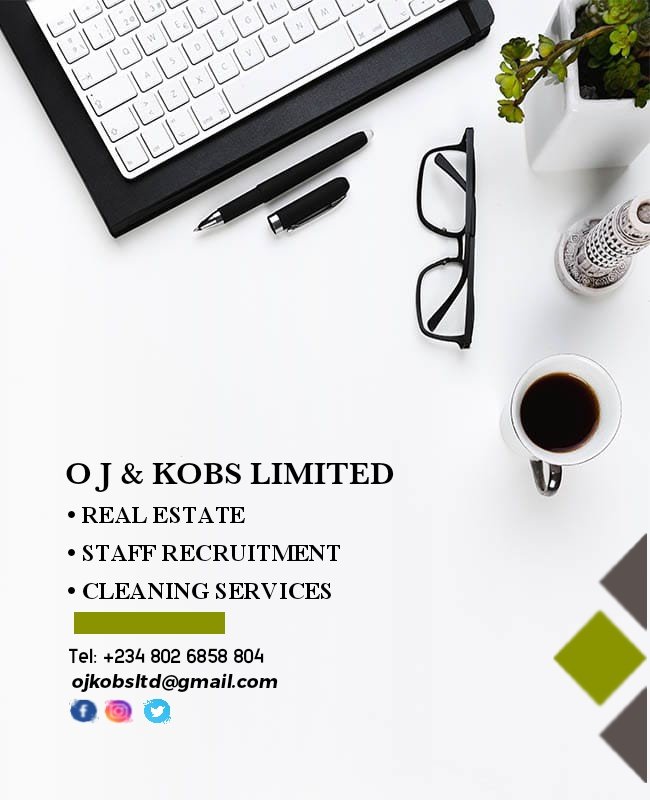 ojkobslimited's tweet photo. @ruffydfire REAL ESTATE 
Consultant| Sell | Buy | Rent on Houses, Land, Short let and Lease

🔸 STAFF RECRUITMENT
 Corporate | Domestic
• Outsourcing
• Staff Training
• Medical Checks
• Background/Verification Checks
• Scrubs | Uniform

🔸 CLEANING SERVICES
 Residential | Commercial https://t.co/1N2dROmRHh