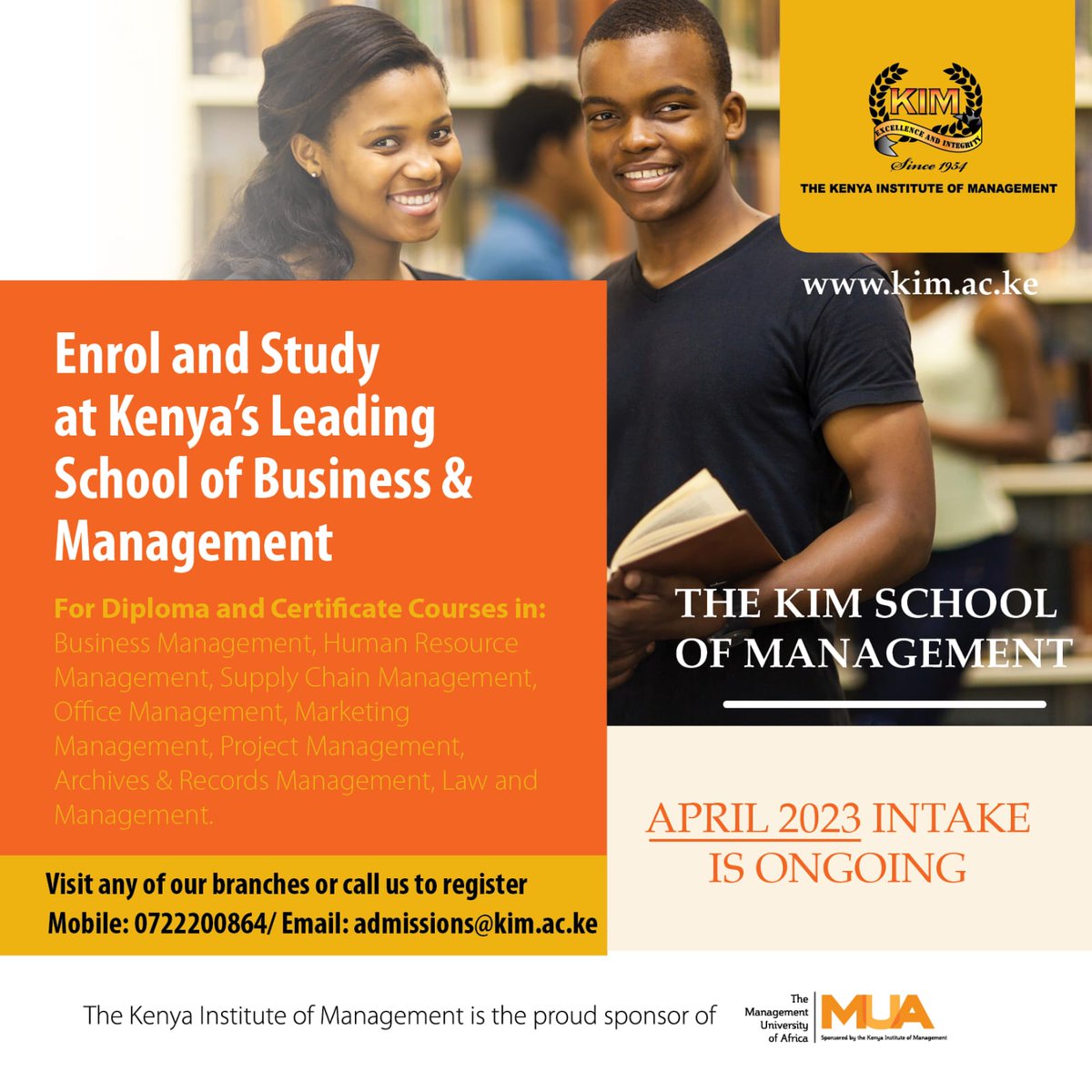 KIMKenya's tweet photo. Ready to take the next step in your academic journey? Our April intake for diploma and certificate courses is now open! Join our community of driven learners and unlock your potential today.
@MuriithiNdegwa
#AprilIntake #DiplomaCourses #CertificatePrograms #HigherEducation https://t.co/6PIpTa785y