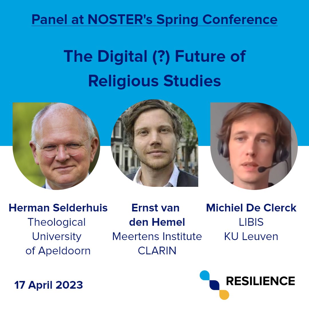 RESILIENCE (@resilienceri) on Twitter photo Looking forwad to discussing the growing need and use of #digitaltools and services for Religious Studies at <a href="/NOSTERNL/">NOSTER</a>'s Spring Conference 2024, April 17!
ow.ly/rStF50NqYf2
<a href="/CLARINERIC/">CLARIN ERIC</a> <a href="/ErnstHemel/">Ernst van den Hemel</a> <a href="/LIBISintoinfo/">LIBIS</a> <a href="/TUApeldoorn/">TU Apeldoorn</a> Looking forwad to discussing the growing need and use of #digitaltools and services for Religious Studies at <a href="/NOSTERNL/">NOSTER</a>'s Spring Conference 2024, April 17!
ow.ly/rStF50NqYf2
<a href="/CLARINERIC/">CLARIN ERIC</a> <a href="/ErnstHemel/">Ernst van den Hemel</a> <a href="/LIBISintoinfo/">LIBIS</a> <a href="/TUApeldoorn/">TU Apeldoorn</a>