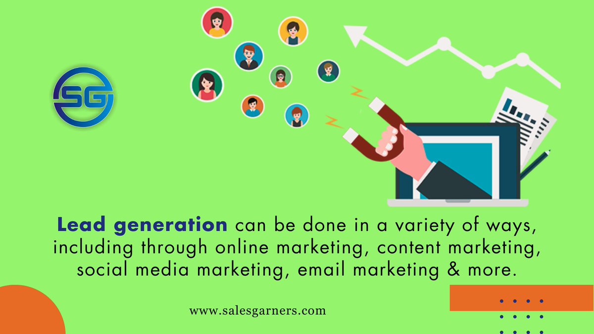 Lead generation can be done in a variety of ways, including through online marketing, content marketing, social media marketing, email marketing &amp; more.

Visit Us:- salesgarners.com

#SalesGarners