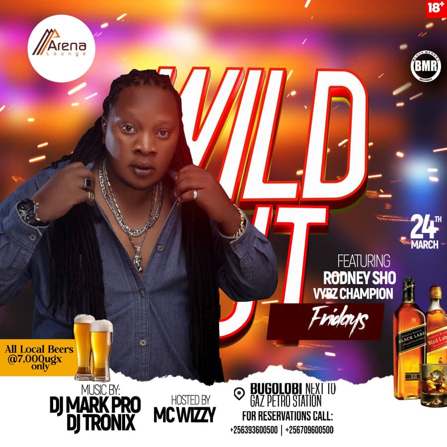 ArenaBugoloobi's tweet photo. Every Friday calls for #WildOutFriday and we bring you some of your favorite artists to entertain you at no cost,join us tonight with @RickyMilesUg , #JsanBouy. @rodney_sho #JuniorGentle for the vibes π₯π₯and @Afrikanemcee1 as the night host https://t.co/yBAS7qI20x
