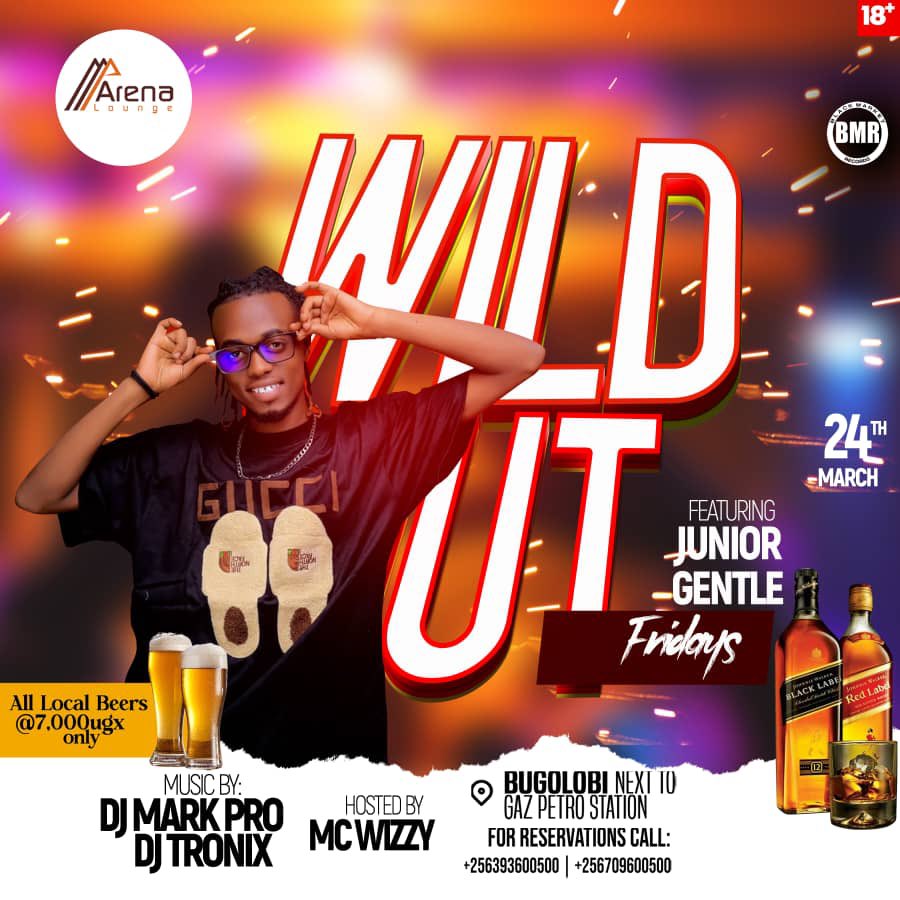 ArenaBugoloobi's tweet photo. Every Friday calls for #WildOutFriday and we bring you some of your favorite artists to entertain you at no cost,join us tonight with @RickyMilesUg , #JsanBouy. @rodney_sho #JuniorGentle for the vibes π₯π₯and @Afrikanemcee1 as the night host https://t.co/yBAS7qI20x
