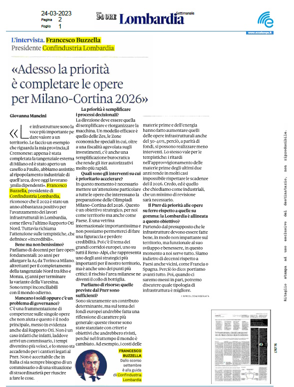 'Per la realizzazione delle #infrastrutture troppa frammentazione competenze e tempistiche inconciliabili con il mondo odierno: serve semplificare e riorganizzare il sistema sul modello delle Zes'
Il Presidente Buzzella <a href="/sole24ore/">IlSole24ORE</a> #RapportoOTINord