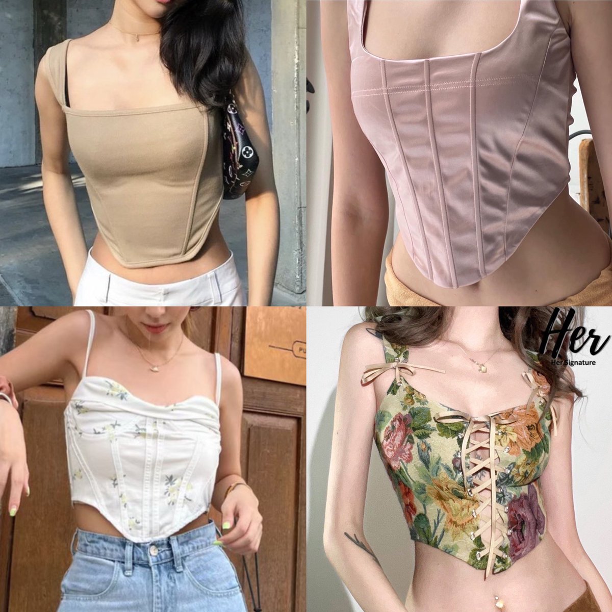 poppy_rjk's tweet image. รวมเสื้อทรงคอร์เซ็ตทั้งหวานทั้งเซ็กซี่