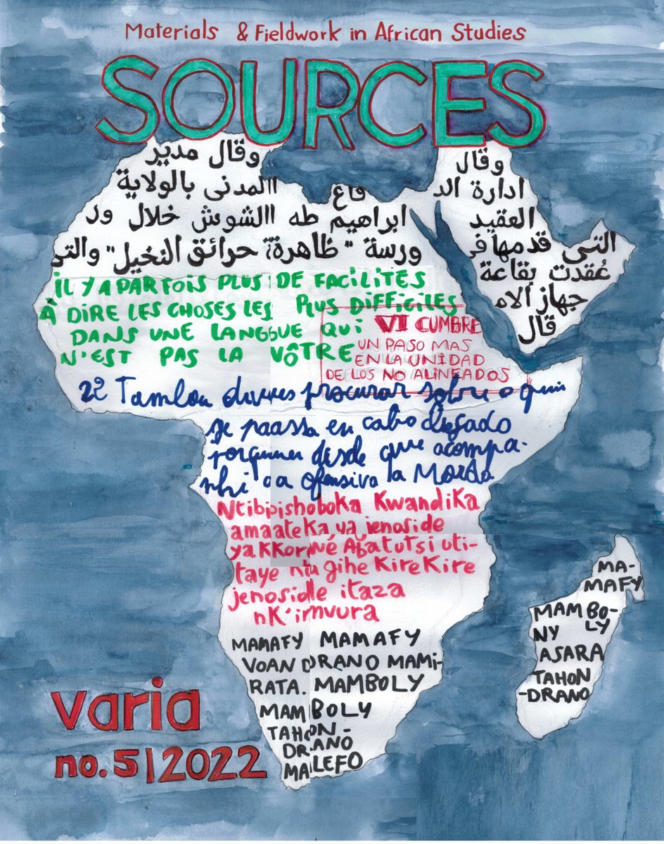 📕[Publication] – Sources. Materials &amp; Fieldwork in African Studies
No.5 is now available online! Discover this Varia issue which connects approaches, methods and languages within the field of African Studies 👉sources-journal.org/888