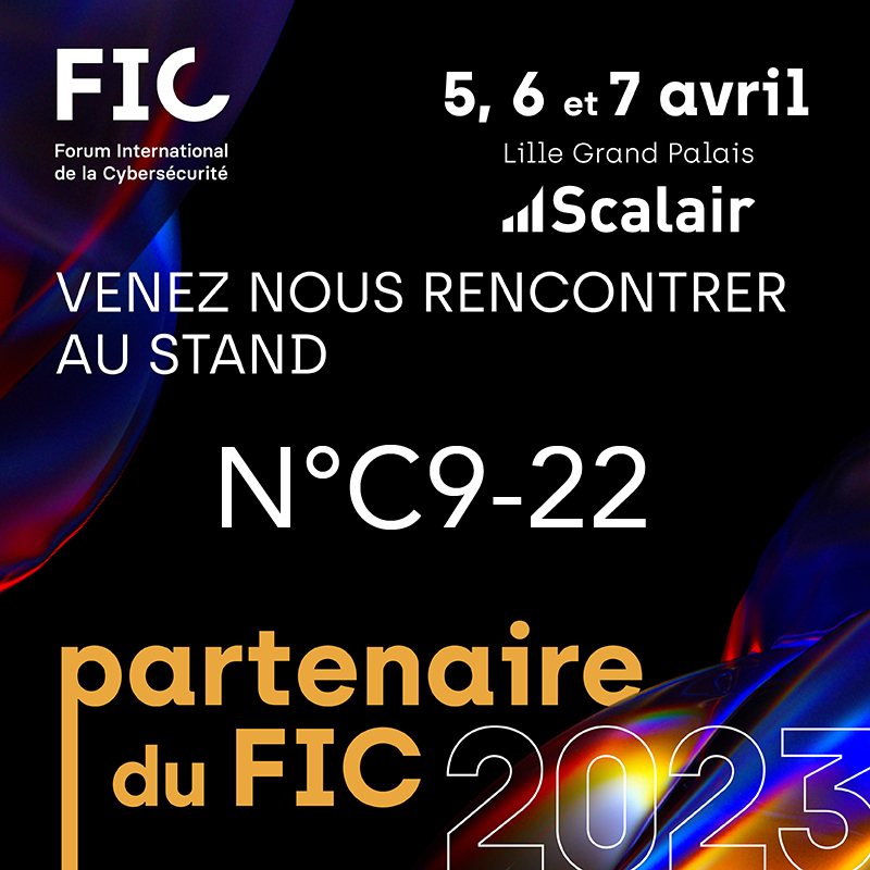 Retrouvez-nous au <a href="/FIC_eu/">karen</a> du 5 au 7 avril à <a href="/LilleGrandPalai/">Lille Grand Palais</a> sur le pavillon des <a href="/hautsdefrance/">Région Hauts-de-France</a>, stand N°C9-22, pour échanger sur vos problématiques autour de la #cybersécurité. 🛡️
👉RDV le jeudi 6 avril à 11h, stand n°C9-22, pour une démonstration #EDR Managé.
#cyber #fic2023