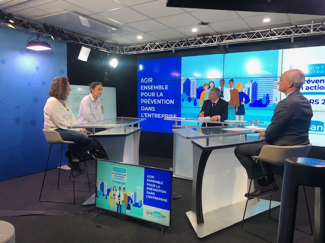 OPSAT9's tweet image. @presanse a organisé et diffusé hier une émission dans le cadre des #RST2023
👉Dr. Esther SZWARC et Nathalie DOROTTE, Infirmière en santé au travail à @OPSAT9, sont intervenues pour parler du binôme collaboratif Médecin du travail / Infirmier, de prévention, du suivi médical, etc