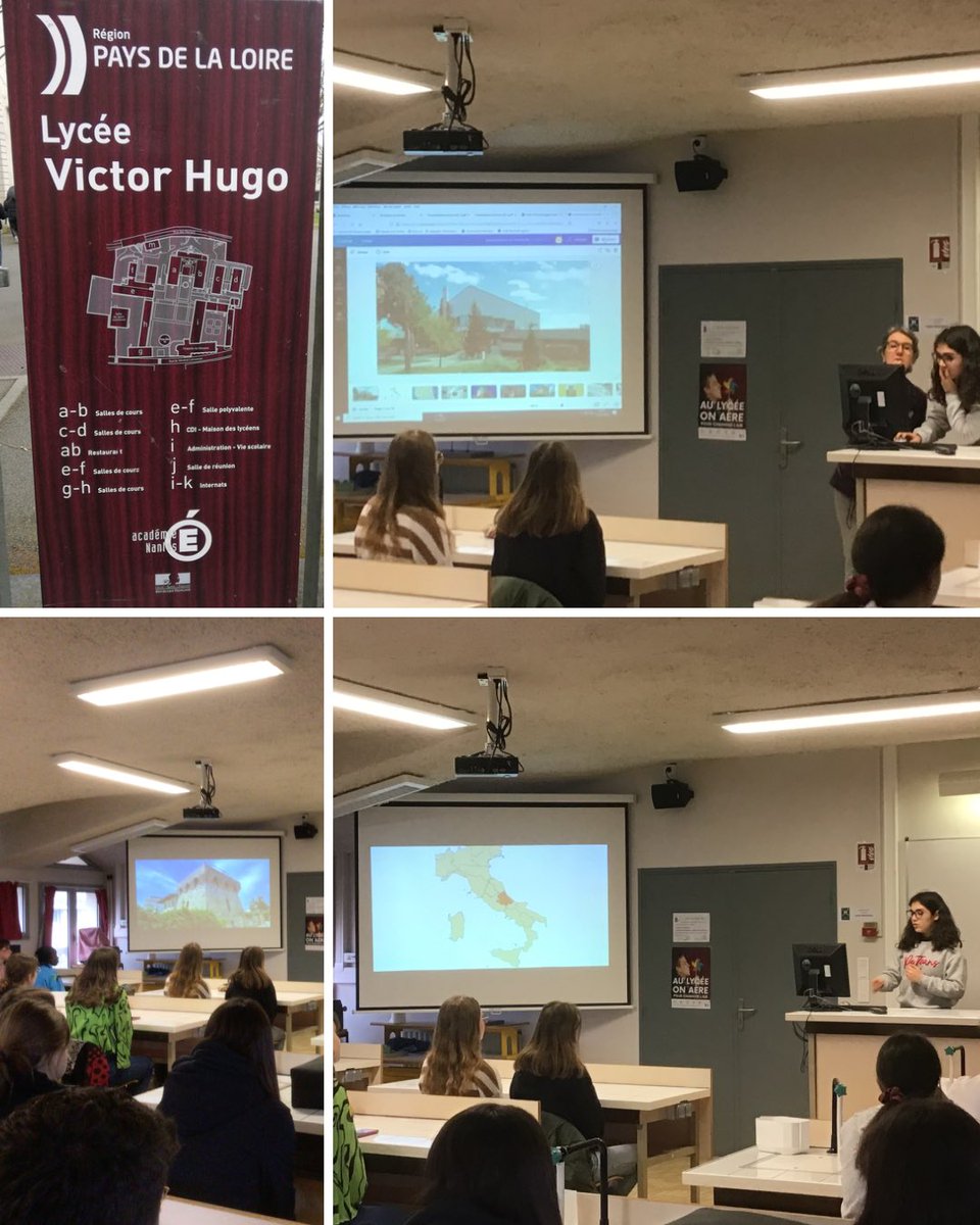 PR_etwinning's tweet photo. De nouveau en route après la mobilité #ErasmusPlus à Château-Gontier-sur-Mayenne avec les élèves #esabac et du cours touristique.  Une expérience fantastique grâce aux enseignants, aux élèves et aux familles français. #PeanoRosa https://t.co/YQp7sTVWnC