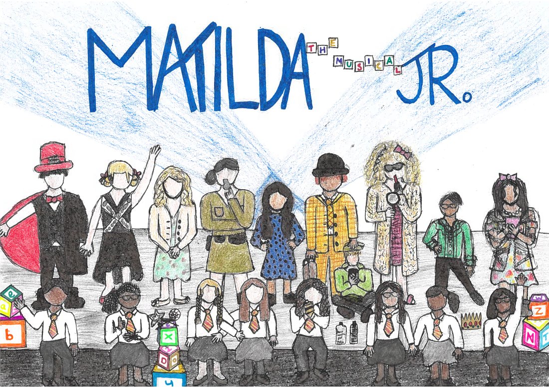 performance_tws's tweet photo. What a week! Massive congratulations to our very talented cast for Matilda Jr! Two amazing sell-out shows and brilliant memories made. Thanks to everyone that helped make it happen. (Lovely cast picture drawn by our very own Miss Honey). #musical #matilda #wearethewren #talent https://t.co/epsxTZjb1A
