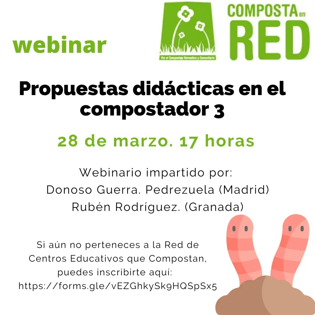 CompostaenRed's tweet photo. Webinario del proyecto #ESCUELASQUECOMPOSTAN de @CompostaenRed @redcomposta
Podéis verlo en youtube: https://t.co/jANG1tpvHc https://t.co/I2mQ5OiYRg