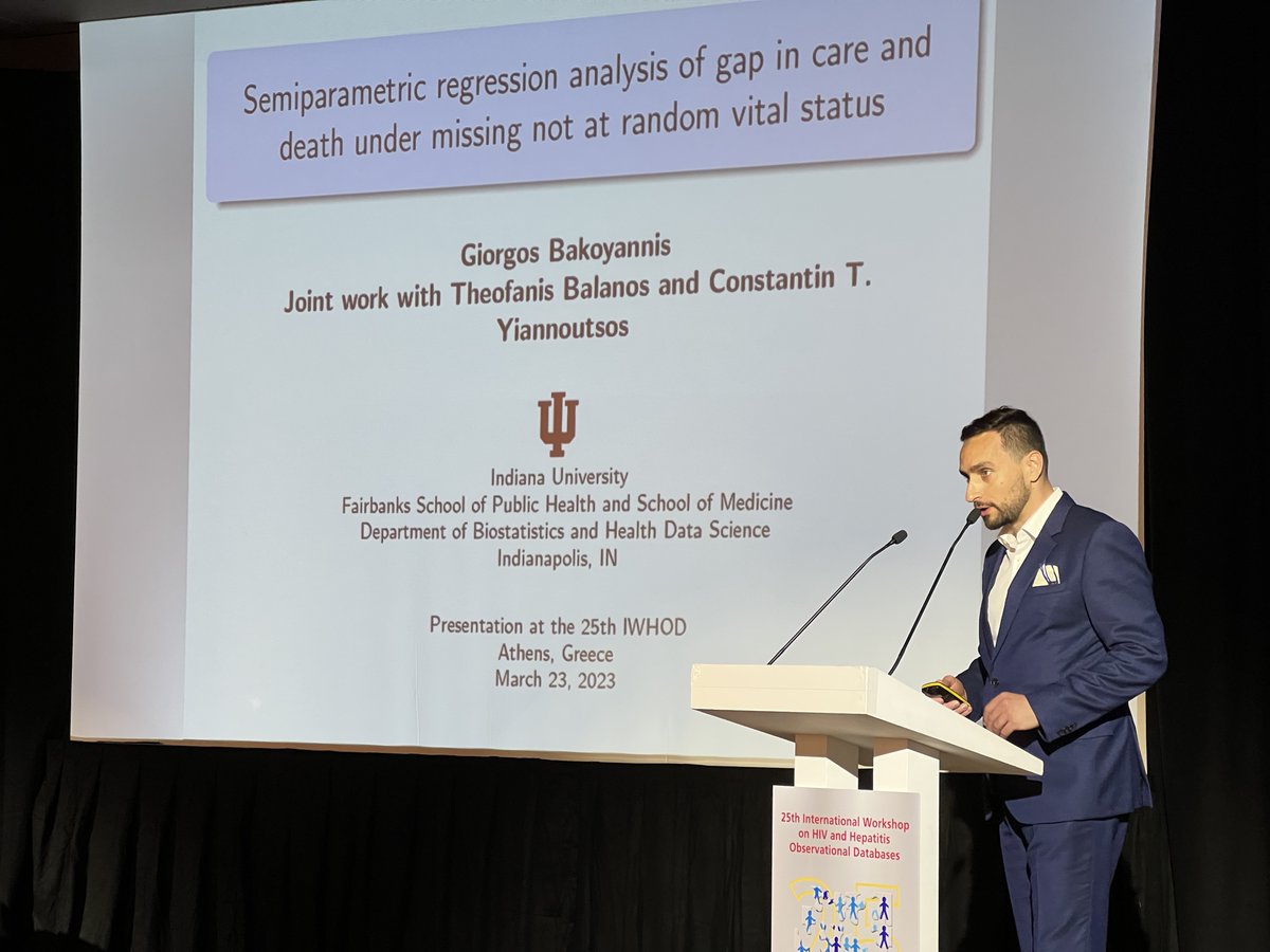 A busy morning for IeDEA investigators at #IWHOD2023! Great to see Constantin Yiannoutsos and Sophie Desmonde in the "Dragons' Den" (co-hosted by Keri Althoff), and methods talks by Nicolas Banholzer and Giorgos Bakoyannis.
