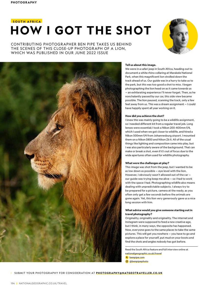 benpipephoto's tweet photo. Interview in this months issue of Nat Geo Traveller Magazine https://t.co/g11rtpzFsi