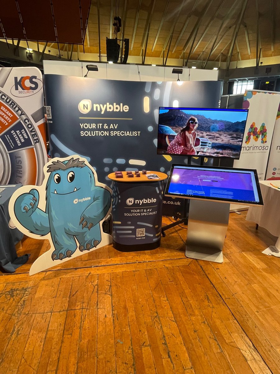 NybbleLtd's tweet photo. That’s us all ready for 9am at the @ShoutExpo ! 
Come visit our stand and have a chat about the all new cutting-edge technology🧑‍💻

Don’t forget to take a snap with Elbbyn!🤳

#LBE2023 #NybbleIT #NybbleAV #Elbbyn https://t.co/P3z41gaxx1