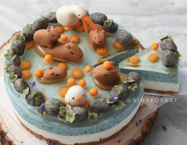 capybara onsen cake by rin’s forest 🌳 (link in comments)