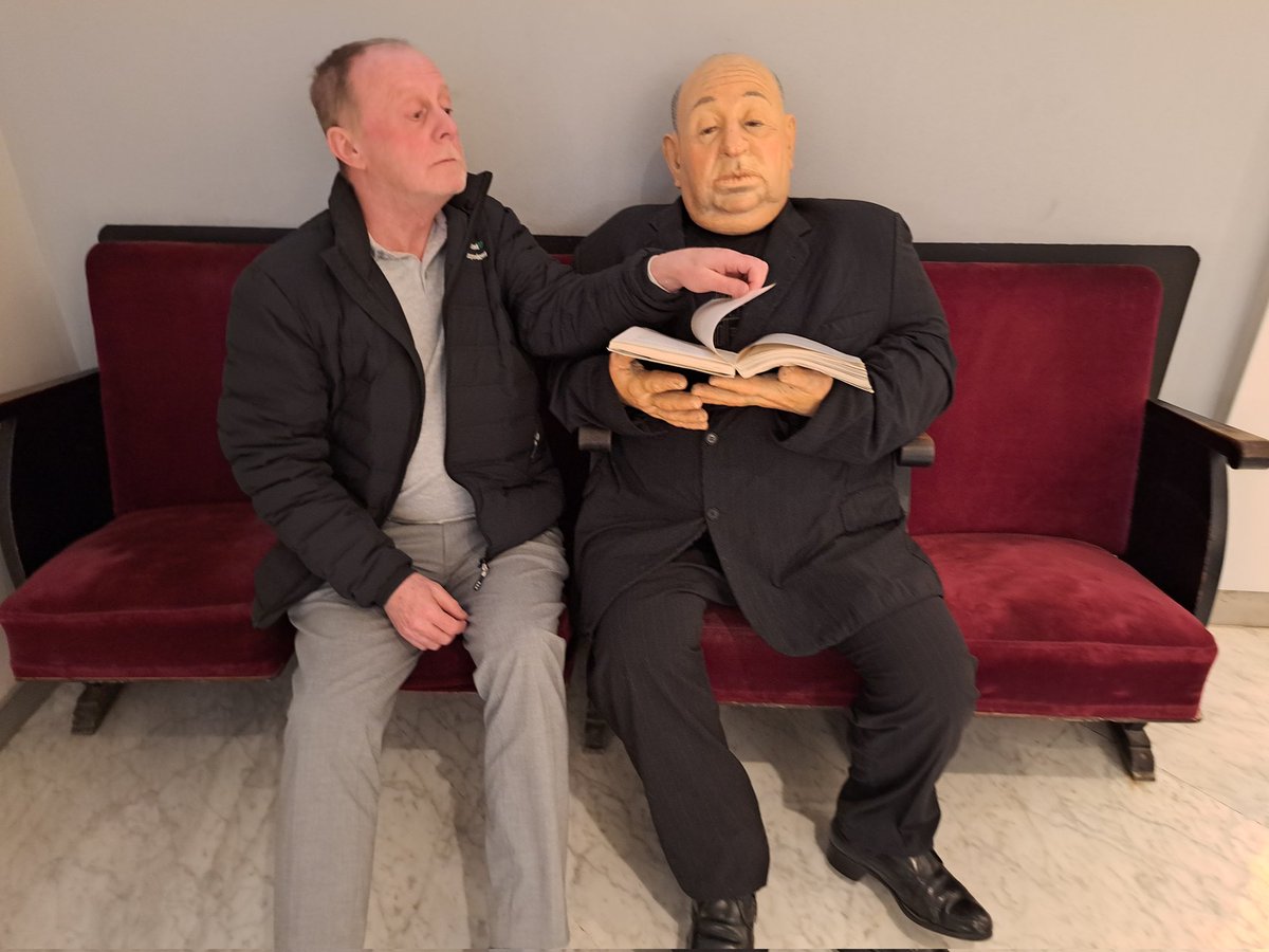 Bumped into Alfred Hitchcock reading a book on Japanese horror films last night in Hotel Zinema7 in San Sebastian. #visiteuskadi #BrittanyFerries #VisitBasqueCountry