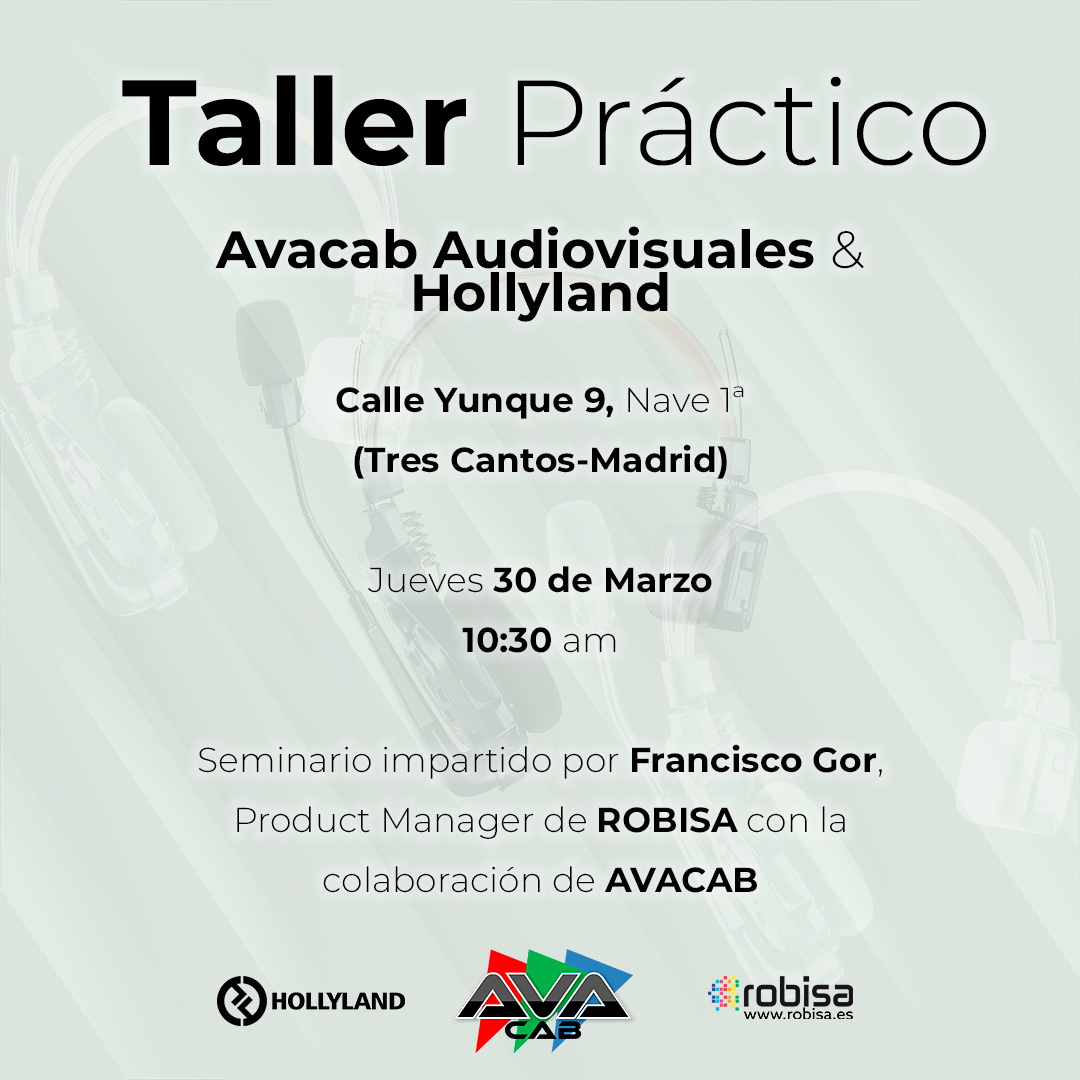 ROBISA's tweet photo. Este jueves 30 de Marzo, a las 10:30 am, tenemos un seminario impartido por Francisco Gor, nuestro Product Manager con la colaboración de @avacab_online 

📍 c/ Yunque 9, Nave 1ª (Tres Cantos-Madrid)

NO OS LO PERDÁIS 🥳

#evento #avacab #robisa #Hollyland #Hollylandtech https://t.co/jpXm0TpmCU
