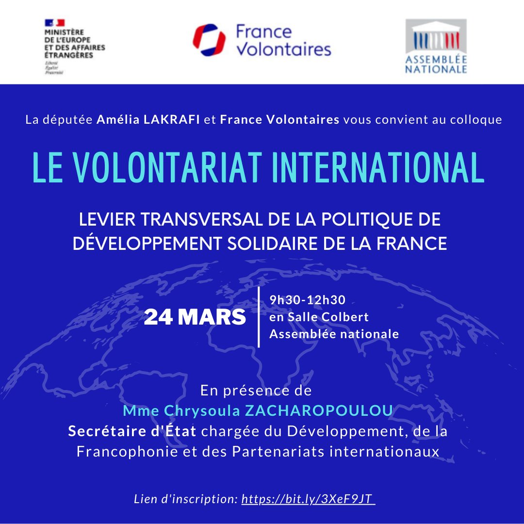 🌍📢 #LiveTweet, suivez en direct de <a href="/AssembleeNat/">Assemblée nationale</a> le colloque sur le volontariat international, levier transversal de la politique de développement solidaire de la France #volontariat #développement