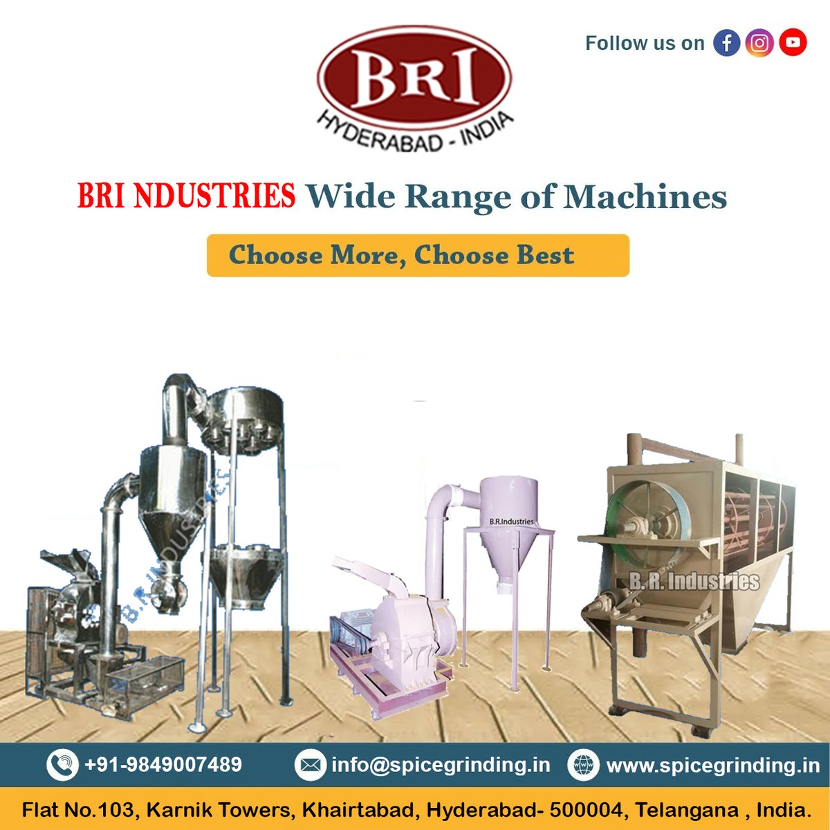 industries_br's tweet image. B R INDUSTRIES
Choose more Choose Best.
For Information Dial Our Customer care Number.
-----
Send inquiry now:..
📞: +91-40-66665408 / +91-40-66665409
📍:Shed No E-19 S.E.I.E., Industrial Estate Katedan Hyderabad - 500077, Andhra Pradesh (INDIA)
#Machine #PulverizerMachine