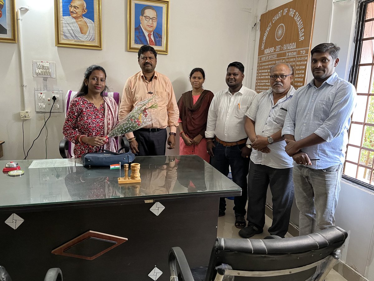 All staff welcomed new Tahasildar, Smt Gitanjali Behera