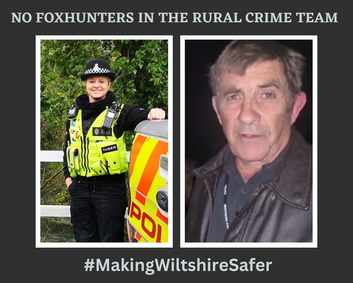 Media storm Friday! Please send this simple message to the PCC repeatedly today between 9-5 ⬇️

SACK YOUR FOXHUNTING POLICE CRIMINALS! 

USE THIS HASHTAG #MakingWiltshireSafer 

EMAIL philip.wilkinson@wiltshire.police.uk
Twitter <a href="/pwilkinson_pcc/">Philip Wilkinson: PCC Wiltshire and Swindon</a> 
Facebook: facebook.com/philwilkinsonpc