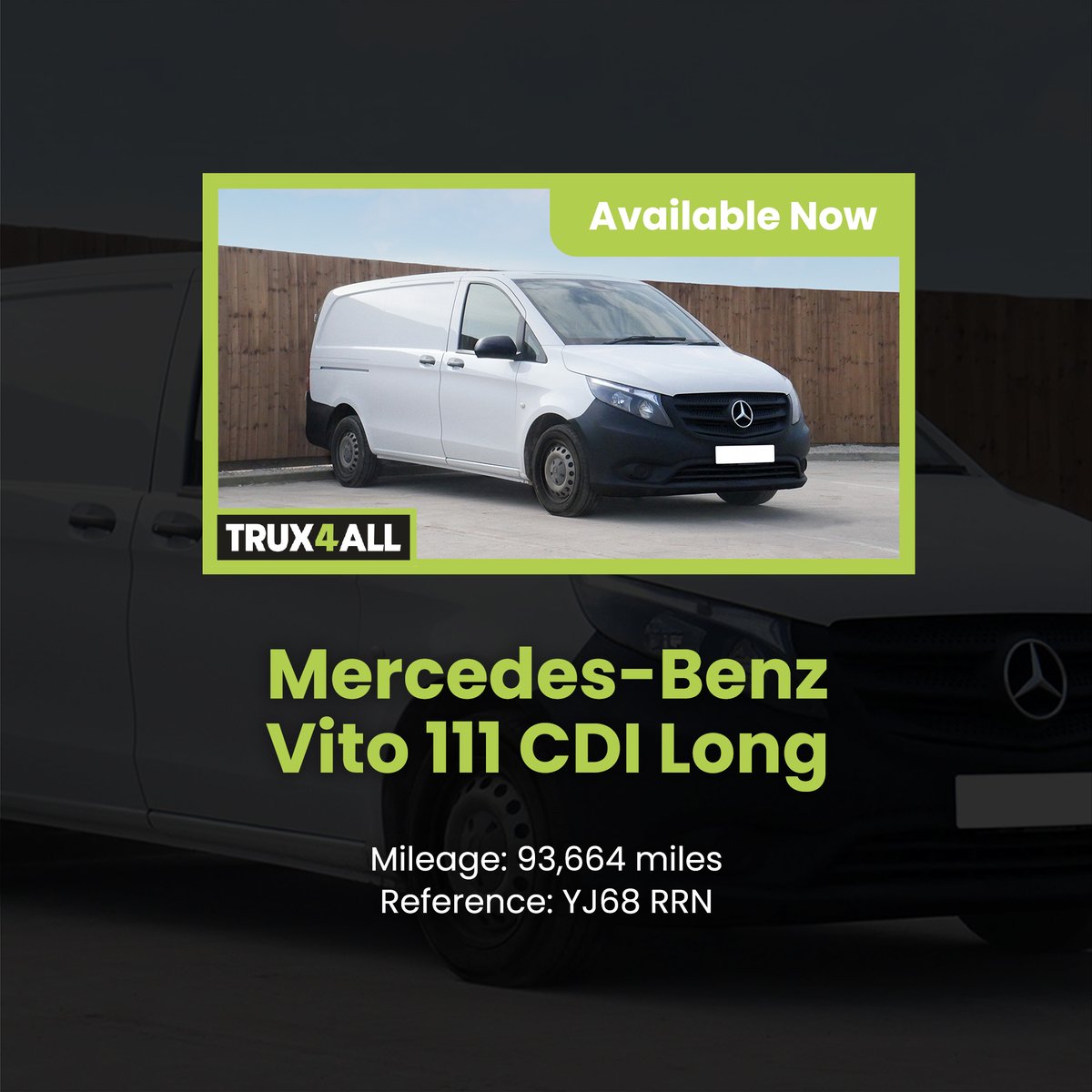 trux4all's tweet photo. 🚛 Mercedes-Benz Vito 111 CDI Long / Mileage: 93,664 kms

✅ 6 months MOT
✅ 6 months tacho calibration

Contact us for more information:
📞 01332 825 599
✉️ sales@trux4all.com

#trucksales #lowcostvehicles #usedtrucks #commercialvehicles https://t.co/Tp6v91TnBK