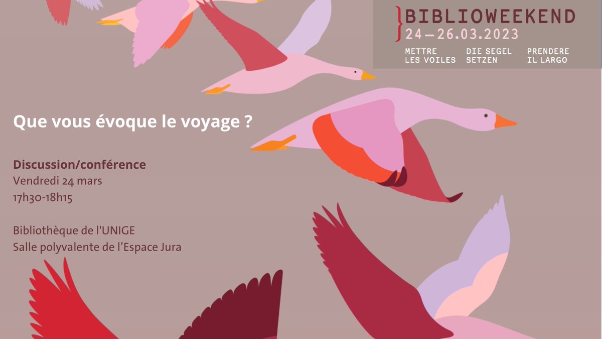 UNIGEnews's tweet photo. 📚De la découverte des Amériques à la colonisation, les récits de voyage posent des questions fondamentales en sciences humaines. 

CE SOIR à 17h30 à l'Espace Jura, Yasmine Atlas et Éléonore Devevey explorent la littérature de voyage pour traiter de ces enjeux. #BiblioWeekend23 https://t.co/EgvT1XmK9J