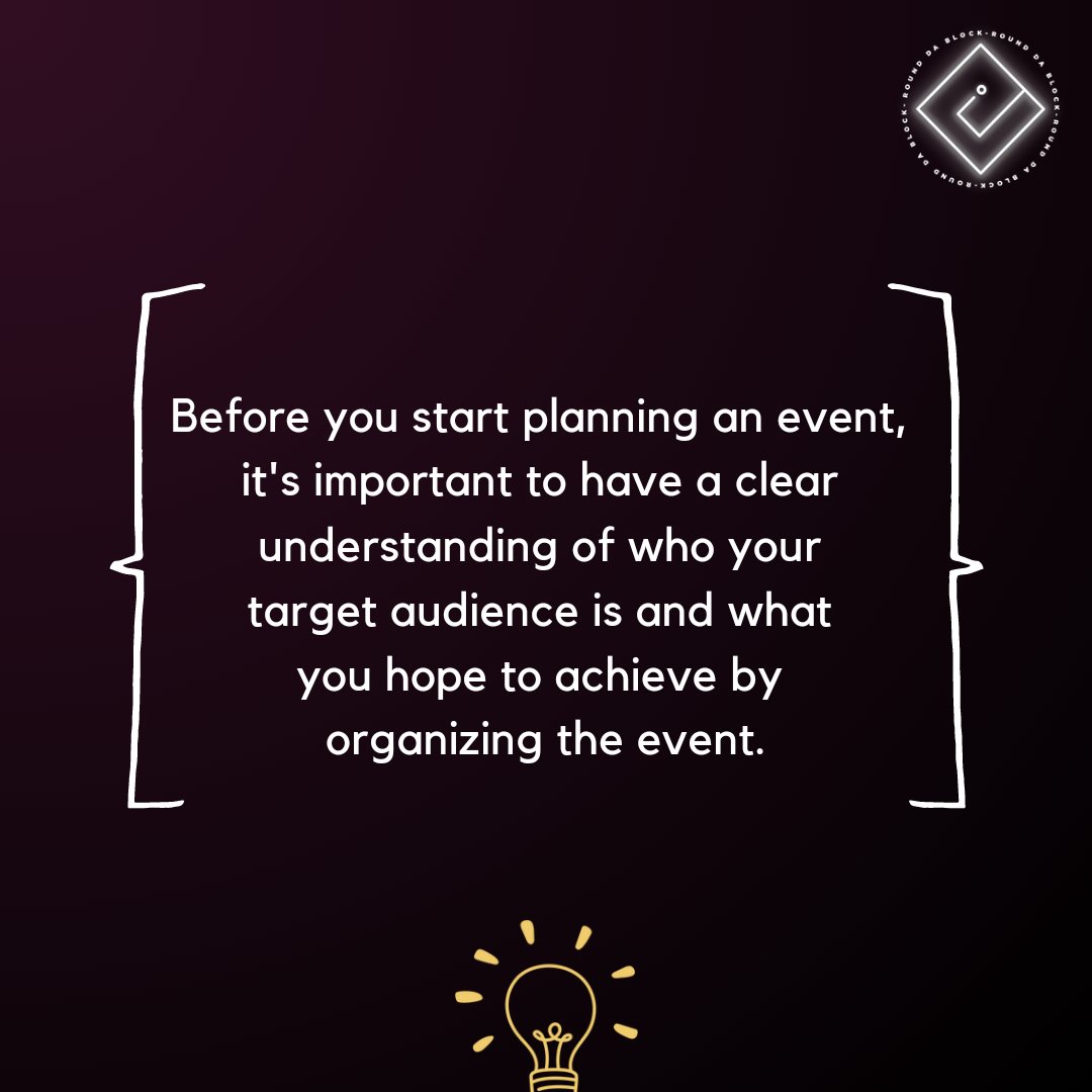 round_da_block's tweet photo. Clear goals and objectives will be your guide throughout the planning process of the event..
#eventmanagement #eventplanning #corporateevent #Web3Event #eventsindia #indianeventcompany https://t.co/71c5ANTmWe