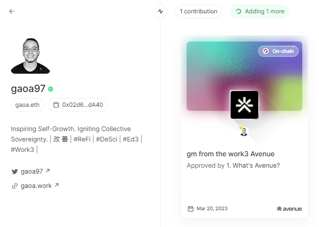 gaoa97's tweet image. gm from the #work3 avenue

(now #onchain)