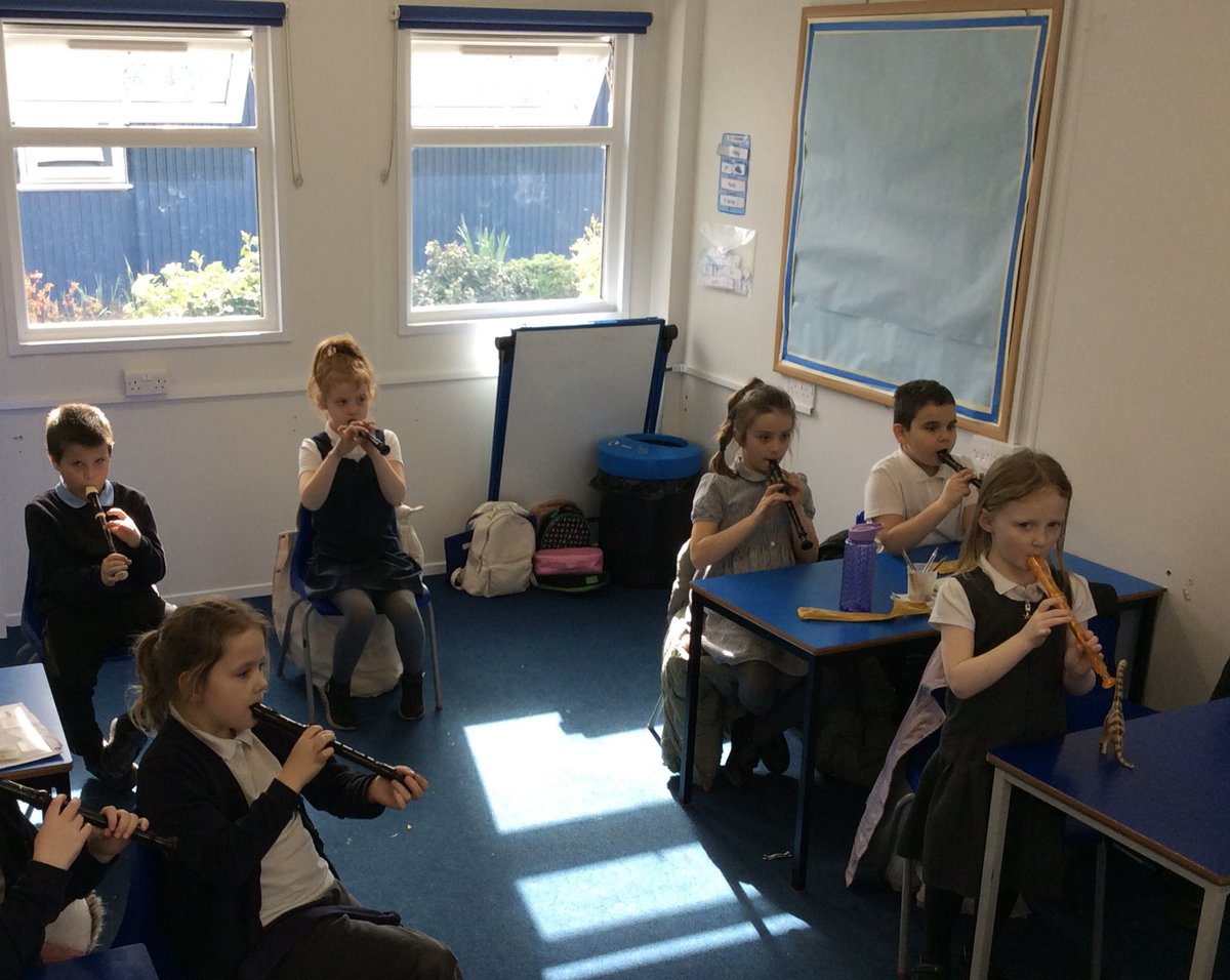 HallPeel's tweet image. Year 3 Yew have started to learn how to play the recorder in out music lessons. We are very excited to carry this on!