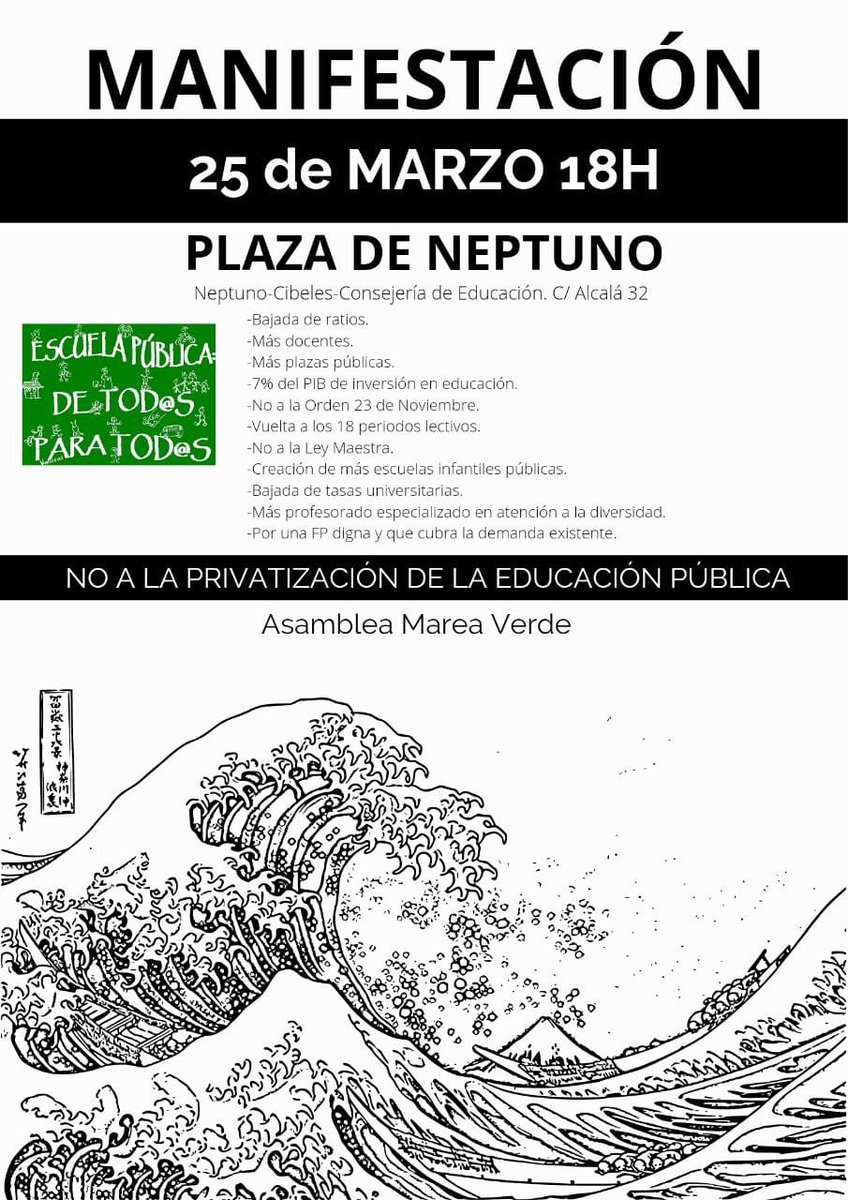 Y para calentar motores en esta defensa de la escuela pública, ineludible esta cita! 💚
