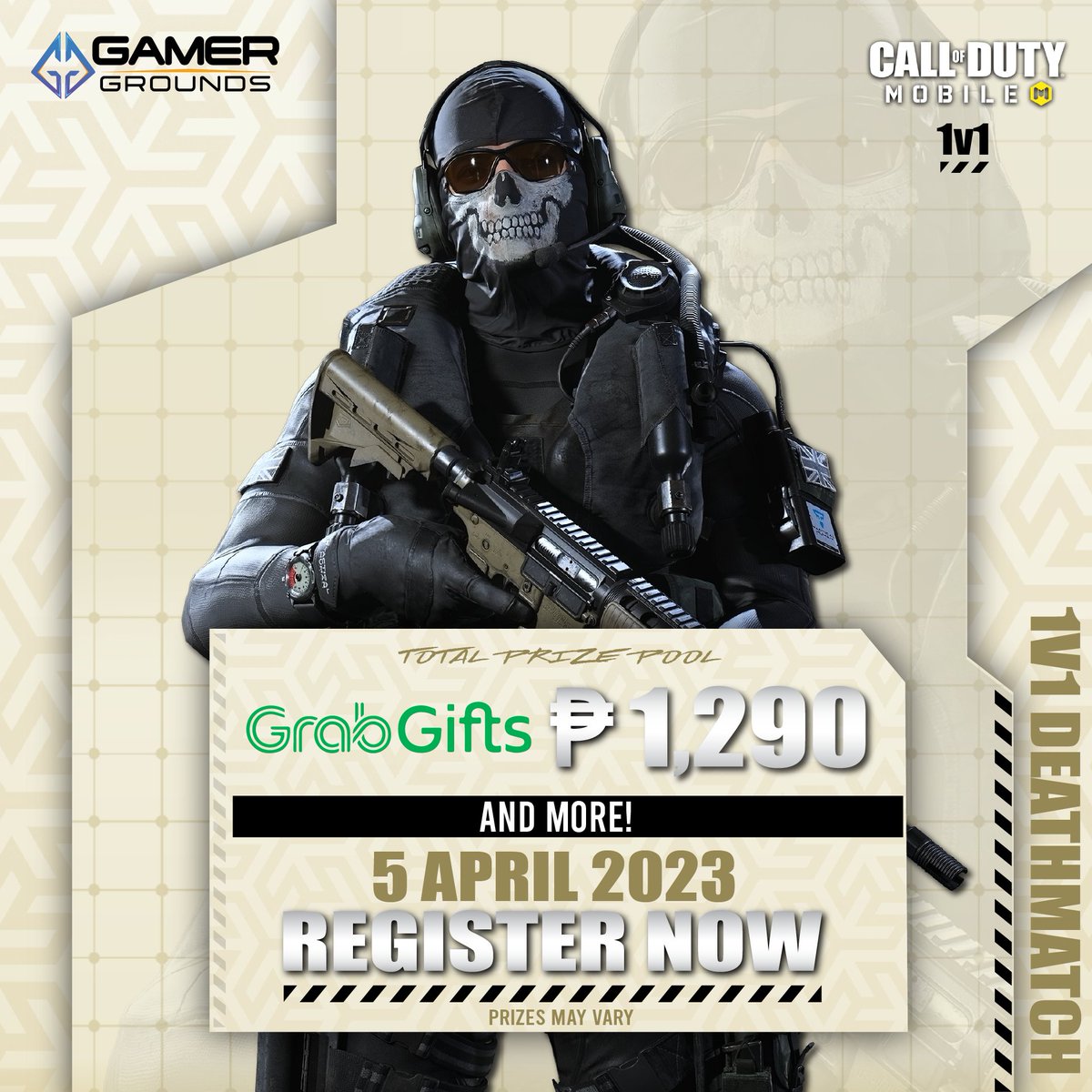 gamergroundsph's tweet photo. Don't be a potato aim dahil pang PHP 1,290 Grab Gifts din ang pwede mo makuha sa 1v1 CODM Deathmatch tournament natin sa Gamer Grounds. Sali na!

👉Register now: https://t.co/WrwC9EuPMz
💬Chat with the community: https://t.co/xY9JxOtMpi

#GamerGrounds #MLBB #MobileLegends https://t.co/6jU6PpH5SX