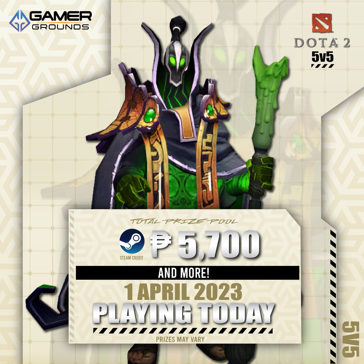 gamergroundsph's tweet photo. To all DotA2 teams na nag-register sa 5v5 later, don't forget to check-in. PHP 5,700 Steam Credits din yan. Good luck!

!Catchup with the Registration: https://t.co/epC96rtMpE
✅Check-in on Discord: https://t.co/xY9JxOtMpi

#GamerGrounds #DotA2 https://t.co/9ksezPebA2