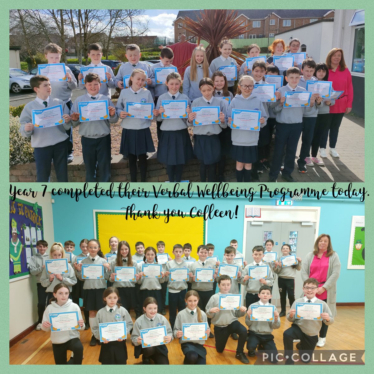 Yesterday, our Year 7 pupils completed their wellbeing course which was run by the Verbal Arts Centre. They have had such an enjoyable and meaningful time over the last few months. Thank you to Colleen for her hard work and dedication to our pupils. #wellbeing #verbalarts