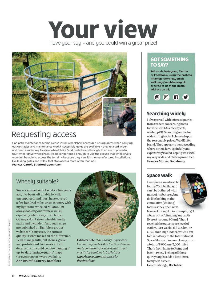 WalkMagazine's tweet photo. Got something to say? Use the hashtag #RamblersMyView, or write to us at walkmag@ramblers.org.uk. We’d love to hear from you. https://t.co/eZhTeLNoGq