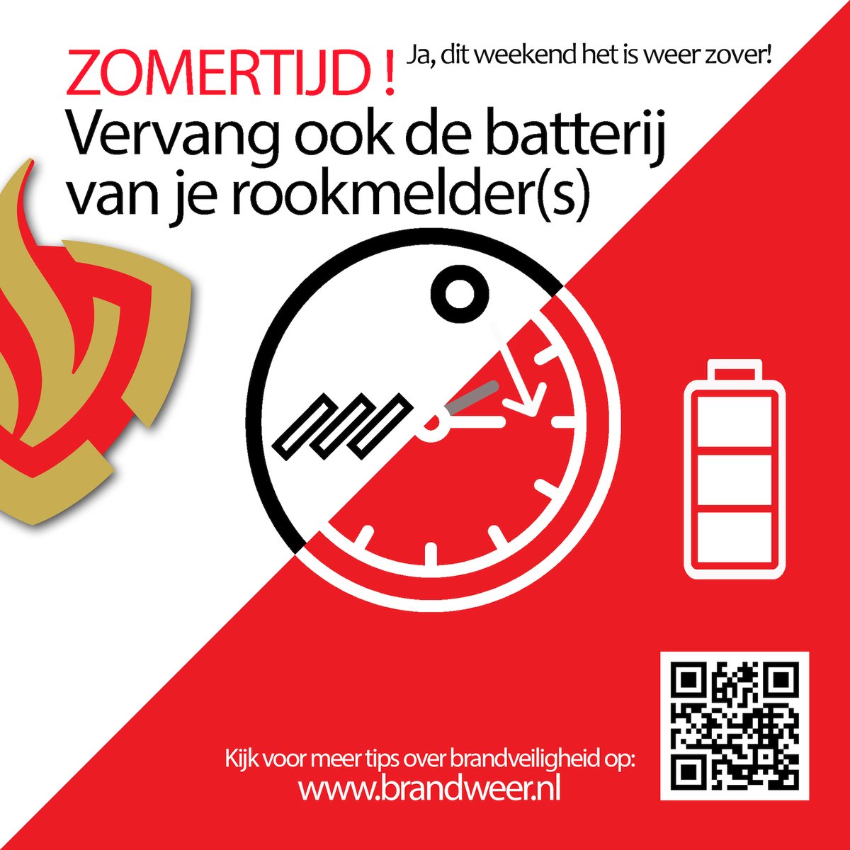 BrandweerFrl's tweet photo. Dit weekend gaat de zomertijd weer in! 🔆 https://t.co/a3HMHkyw2K