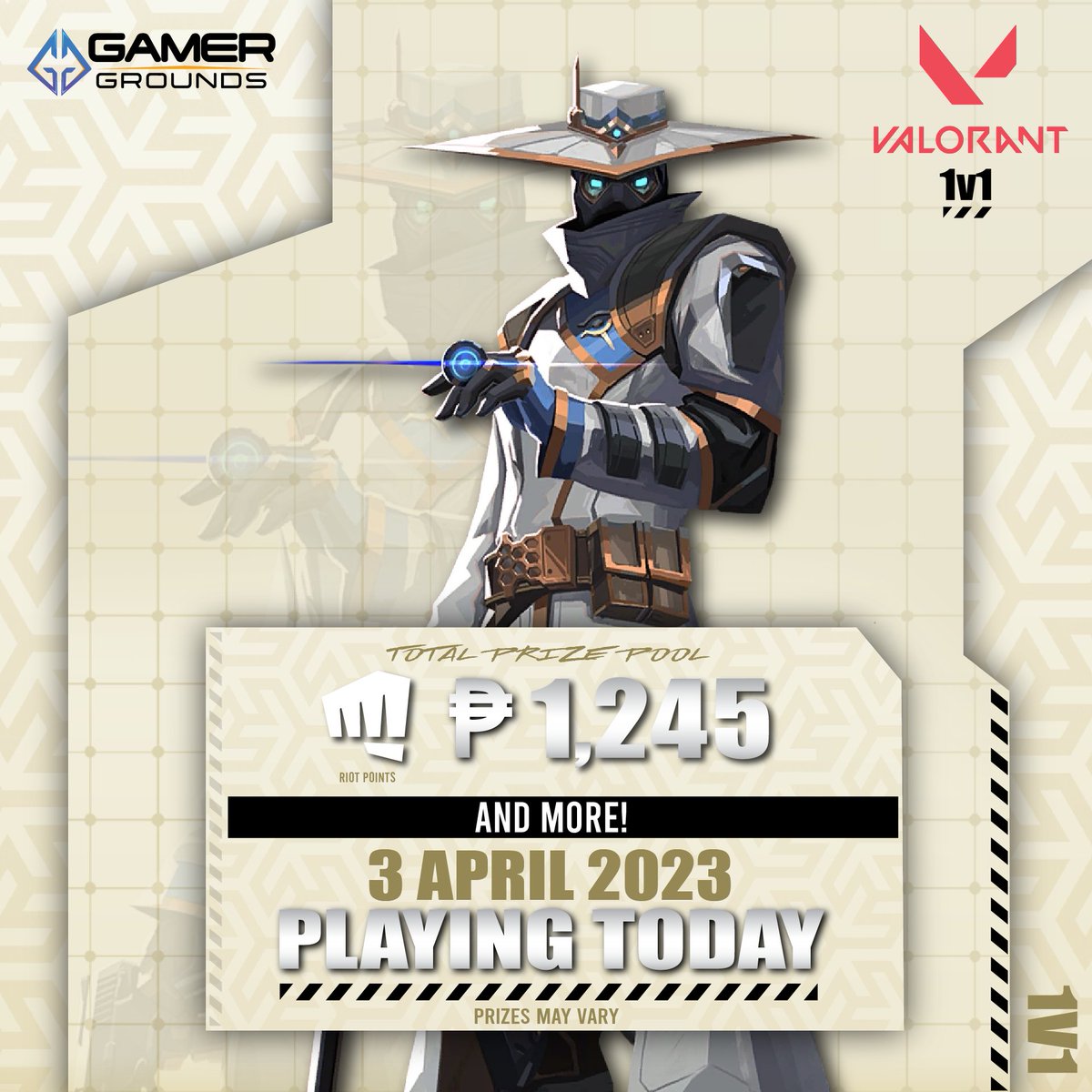 gamergroundsph's tweet photo. Have you trained well enough? Showcase your 1v1 Valorant skills later for that PHP 1245 RIOT Points!

!Catchup with the Registration: https://t.co/rrxf7EFUgM
✅Check-in on Discord: https://t.co/xY9JxOtezK

#GamerGrounds #Valorant https://t.co/5lHUurb0L8