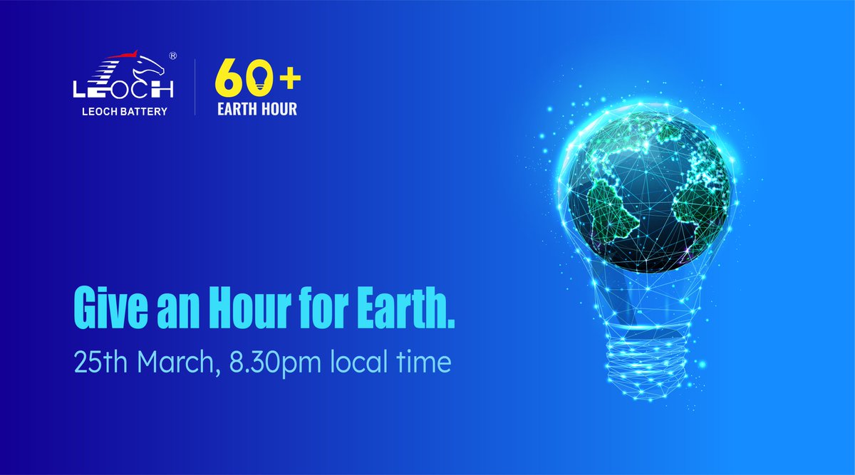leochglobal's tweet photo. Let's join Earth Hour by turning off lights for 60 minutes to continue our sustainability journey.
#SwitchForNature #EarthHour #EnergyStorage #LeochBattery #CarbonNeutrality #environnement #SustainableDevelopment https://t.co/xdzaRyagj1