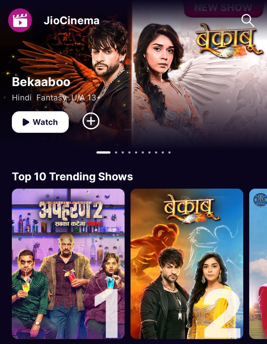KhasanaYatul's tweet photo. #Bekaboo trending on number 2 in #India on jio cinema 👏👏🥳🥳❤️❤️

@EishaSingh2412 @BhanotShalin #EishaSingh #ShalinBhanot #RaBel #ShaSha https://t.co/USyo5ED0Qa