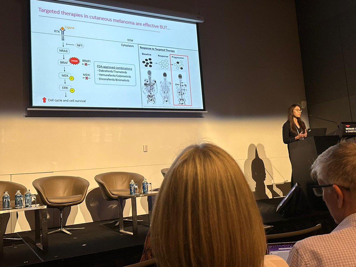 Super excited to be in Brisbane at #AMC2023 !! Absolutely felt the pressure of presenting in front of melanoma experts AND both the bosses but it’s done and dusted 🤩