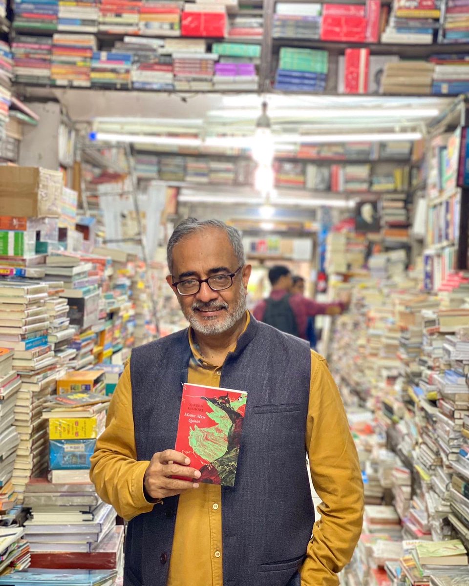 speakingtiger14's tweet photo. Naveen Kishore signed copies of ‘Mother Muse Quintet’ this morning in Delhi. A powerful collection of poems about loss, longing, family, self and the world around us. 

Copies now at the lovely @Bahrisons_books, @FullCircleReads and Faqir Chand. @HarperCollinsIN @seagullbooks https://t.co/PXBoKkchYJ