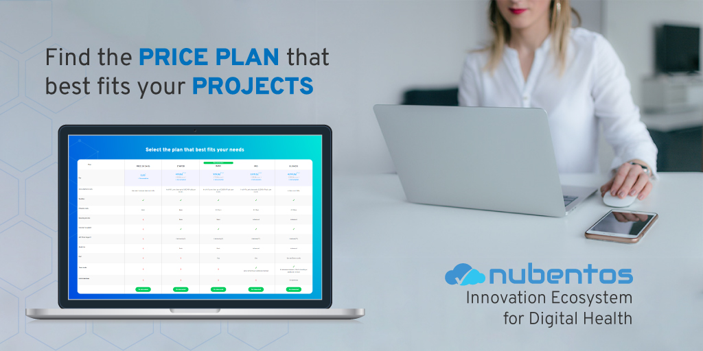 nubentos's tweet photo. 📣 We have Pricing Plans that fit all types of companies and #DigitalHealth projects, did you know?

⭐ For every innovation and specification you need, we'll always offer you the best option. Don't overpay or get complicated.

💡Accelerate your projects👉🏻 https://t.co/MbJ6zUDseo https://t.co/N5CuHcb9uw